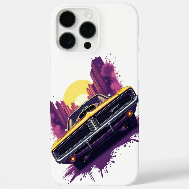 Coques Case-Mate iPhone Muscle Car City Skyline Phone Case (Verso)