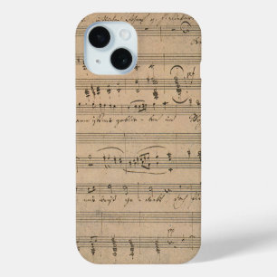 Coque Pour iPhone 15 Musique ancienne sur feuilles de 1822, Chant du vi