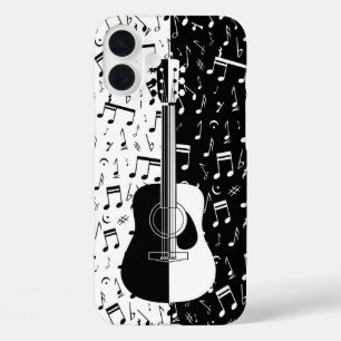 Coques iPhone 16 Plus Musique moderne noir et blanc art