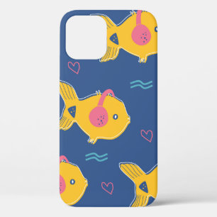 Case-Mate iPhone Case Musique poissons dessin animé vintage sans couture