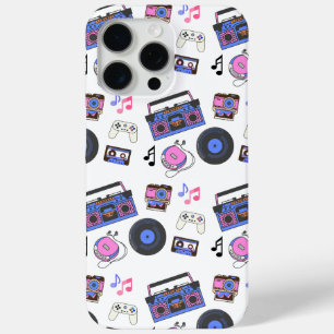 Coque iPhone 15 Pro Max Musique Rétro des Années 80 Nostalgique
