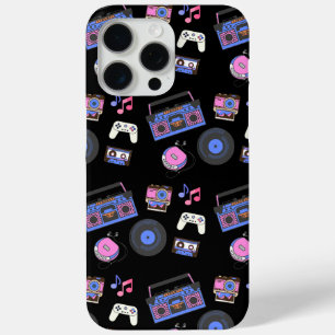 Coque iPhone 15 Pro Max Musique Rétro des Années 80 Nostalgique