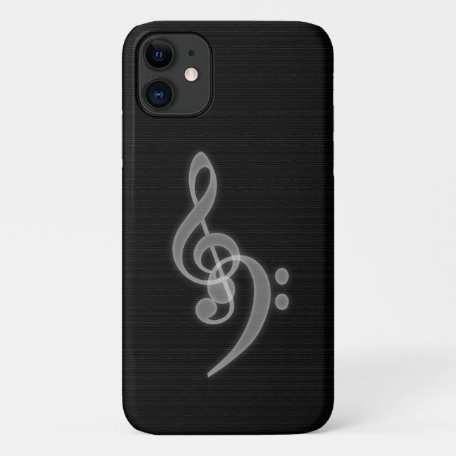 Coques Case-Mate iPhone Musique - Treble Bass Clef à peine là (Dos)
