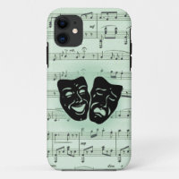 Musique verte et masques grecs de théâtre