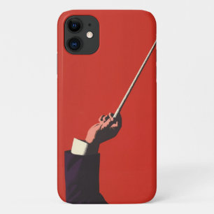 Coque iPhone 11 Musique Vintage, Main du Chef d'Orchestre Tenant u