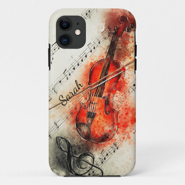 Coques Case-Mate iPhone Musique Violon Musicien Musicien Nom personnalisé (Dos)