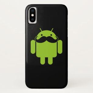 Coque Case-Mate Pour iPhone Mustache d'Android sur le noir