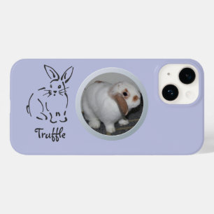 Coque Pour iPhone 14 My Sweet Bunny, Animal de compagnie Photo et nom c