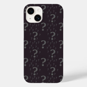 Coque Pour iPhone 14 Mystère question marque énigme puzzle gris