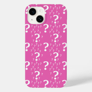 Coque Pour iPhone 14 Mystère question marque énigme puzzle rose