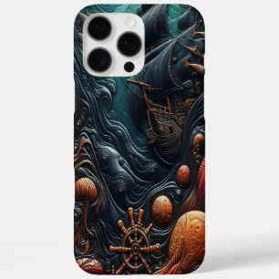 Coques iPhone 16 Pro Max Mystérieuse scène océanique avec des créatures mar