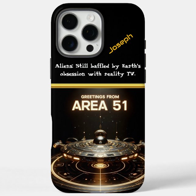 Coques Case-Mate iPhone Mystérieux vaisseau spatial repéré à la zone 51 de (Verso)