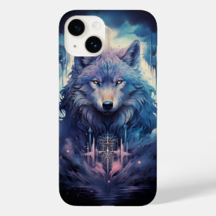 Coque Pour iPhone 14 Mystic Moon Wolf Guardian