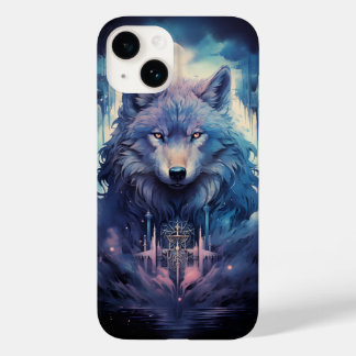 Coque Pour iPhone 14 Mystic Moon Wolf Guardian