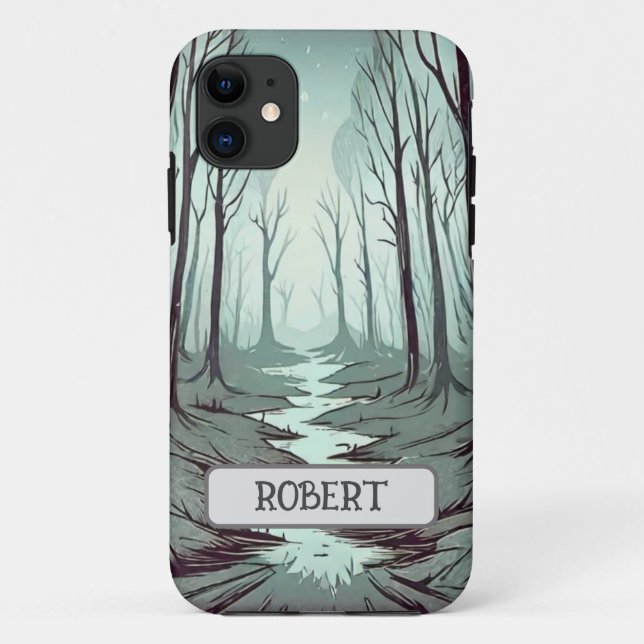 Coques Case-Mate iPhone Mystic Woodland at Night Personnalisé (Dos)