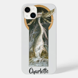 Coques Pour iPhone Mythologie vintage, un dragon ailé dans l'océan