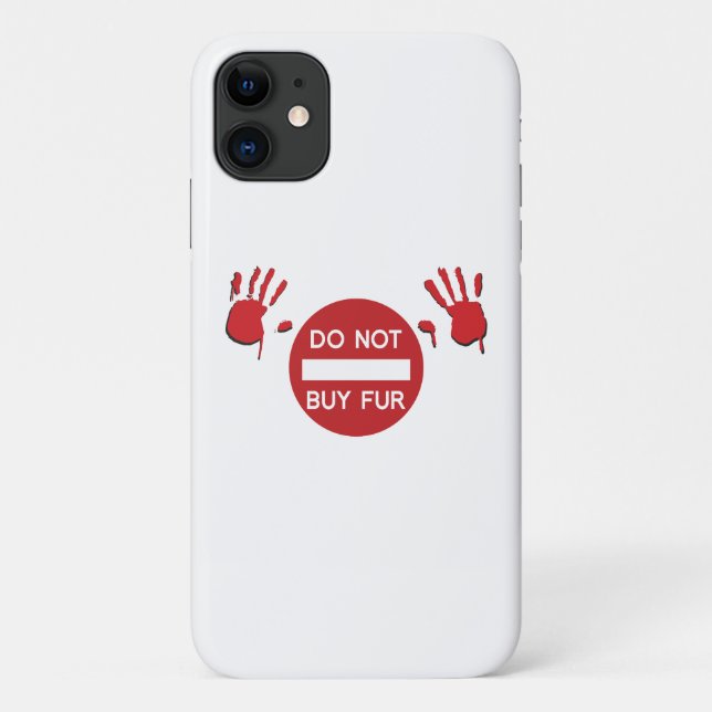 Coques Case-Mate iPhone N'achetez pas de fourrure (Dos)