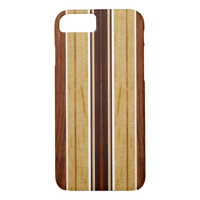 Coques Case-Mate iPhone Nalu Hou Faux Koa Bois Surf (Dos)
