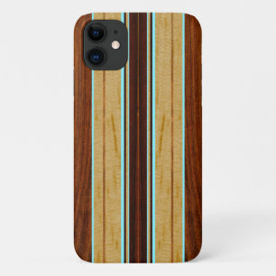 Case-Mate iPhone Case Nalu Hou Faux Koa Bois Surf board Aqua