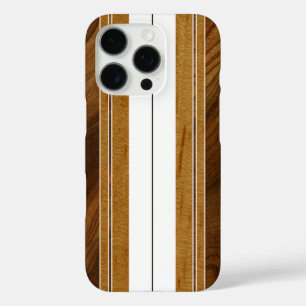 Coques iPhone 16 Pro Nalu Mua Faux Koa Bois Surbord Blanc