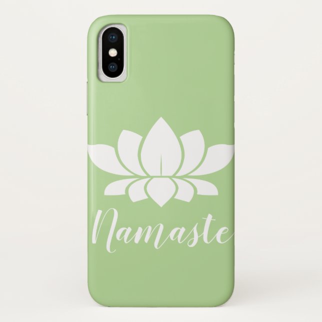 Coques Case-Mate iPhone Namaste blanc Lotus Silhouette (Dos)