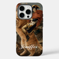Napoléon chevauchant un chat de bataille géant