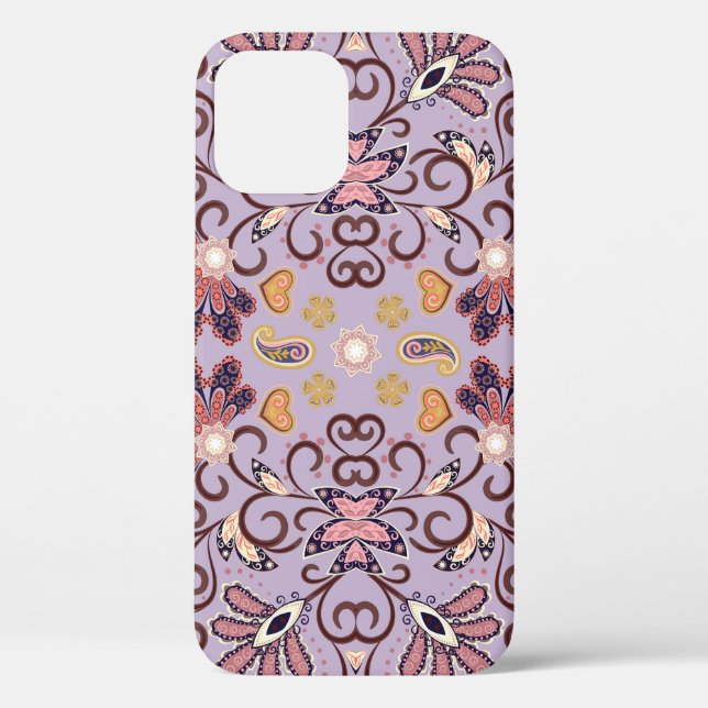 Coques Case-Mate iPhone Nappe à fleurs indiennes : belle motif pastel (Verso)