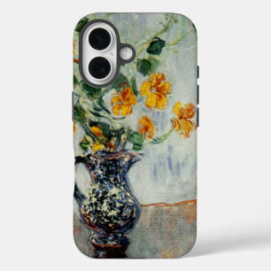 Coques iPhone 16 Nasturtiums dans un vase bleu de Monet