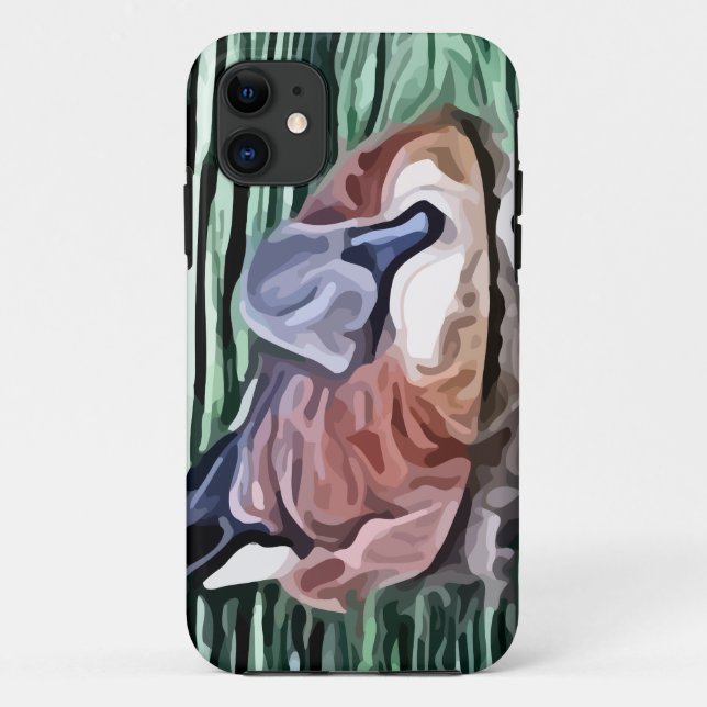 Coques Case-Mate iPhone Natation de canard dans la peinture de l'eau (Dos)