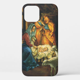 Etui iPhone Case-Mate Nativité de Noël Vintage, Baby Jesus in Manger