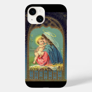 Coque Pour iPhone 14 Nativité Marie tenant l'enfant Jésus