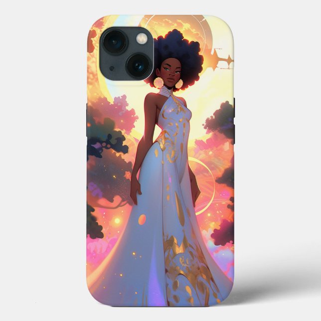 Coques Case-Mate iPhone Nature Déesse Imaginaire afro-américain Art (Verso)