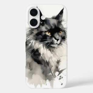 Coque Pour iPhone 16 Nature Enk Peinture Chat