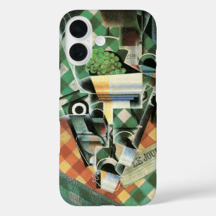 Coque Pour iPhone 16 Nature morte à la nappe à carreaux de Juan Gris