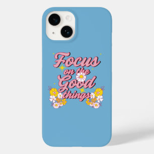 Coque Pour iPhone 14 Nature Soul Slogan   Focus sur les bonnes choses