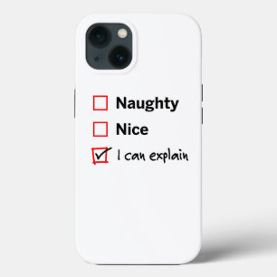 Case-Mate iPhone Case Naughty ou Nice - Je peux expliquer