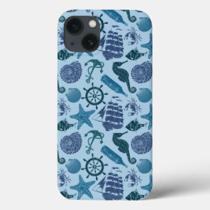 iPhone 13 Coque Nautical Shades of Blue