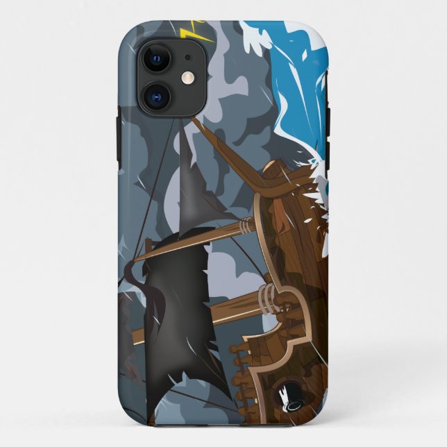 Coques Case-Mate iPhone Navire Pirate dans la Tempête (Dos)