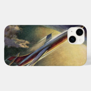 Coques Pour iPhone Navire spatial de science-fiction vintage Avion Te