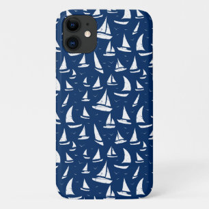 Case-Mate iPhone Case Navires nautiques Bleu Blanc Maritime Imprimer
