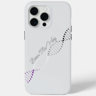 Coque iPhone 15 Pro Max Né de cette façon ACE - Asexuore Pride DNA