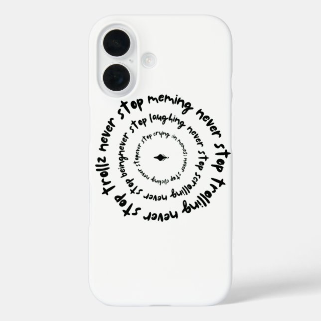 Coques Case-Mate iPhone Ne jamais arrêter ... Inspirational Graphic T-shir (Verso)
