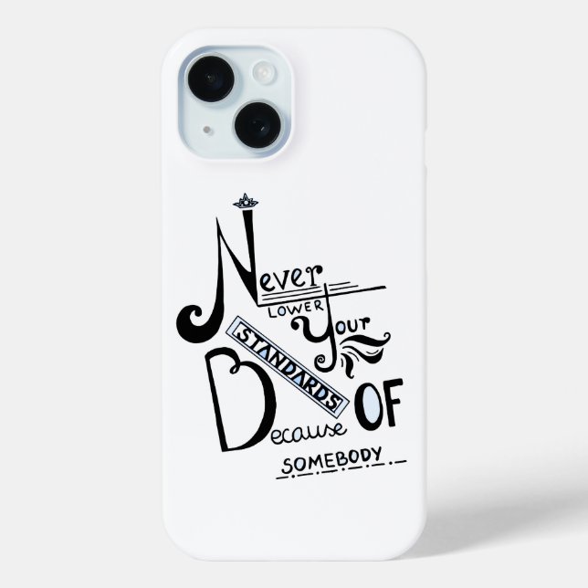 Coques Case-Mate iPhone Ne jamais baisser vos normes Motivation devis (Verso)
