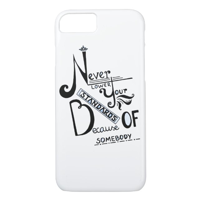 Coques Case-Mate iPhone Ne jamais baisser vos normes Motivation devis (Dos)
