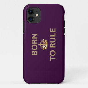Coques Pour iPhone Né pour gouverner avec couronne d'or
