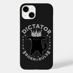 Coque Pour iPhone 14 Né pour gouverner Conception drôle de chat