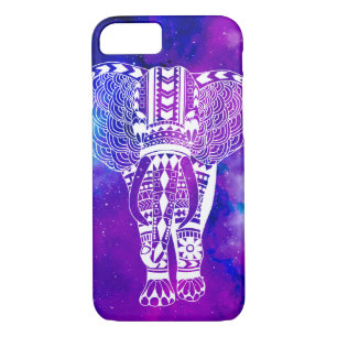 Coque iPhone 8/7 Nebula et Eléphant Tribal