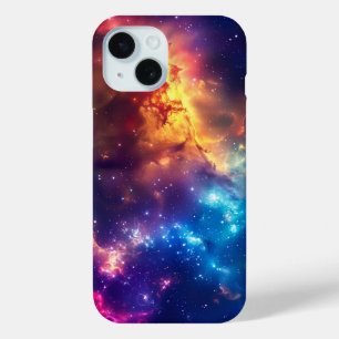 Coque Pour iPhone 15 Nébuleuse colorée