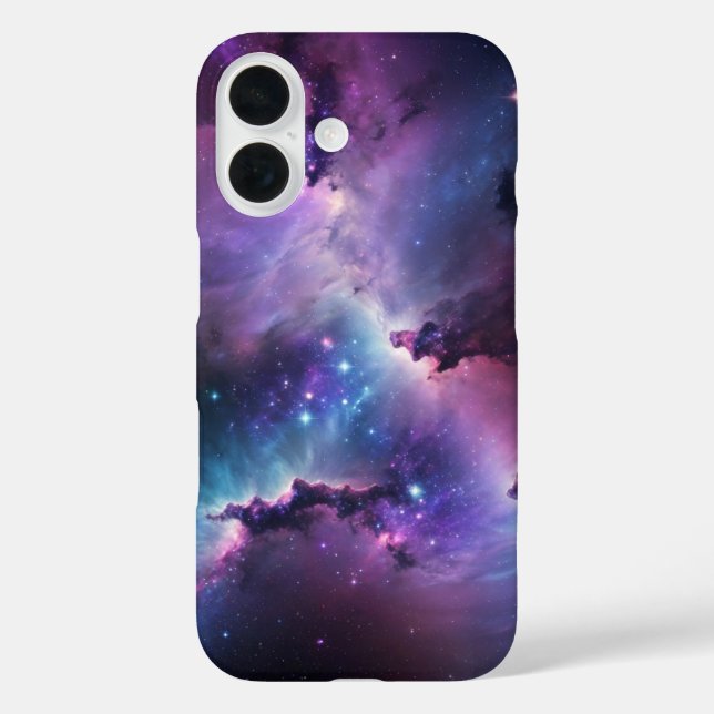 Coques Case-Mate iPhone Nébuleuse violette avec étoiles (Verso)