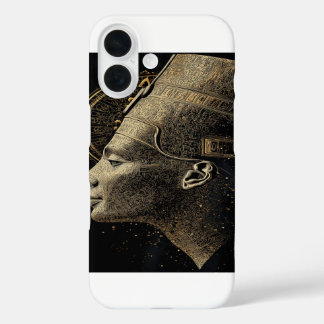 Coque Pour iPhone 16 Néfertiti Ligne d'art Silhouette Moderne